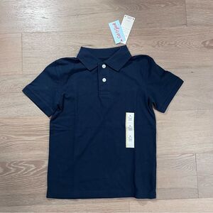 Cat & Jack Boys Navy Blue Short Sleeve School Uniform Polo Shirt S 6/7